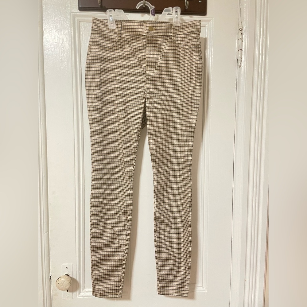 checkered skinny dress pants